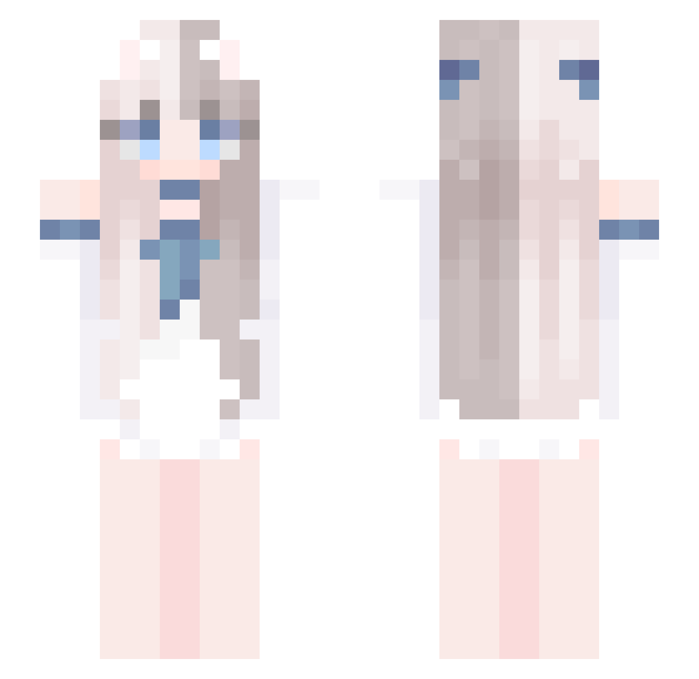 Ochiba1011 Minecraft skin, front and back view