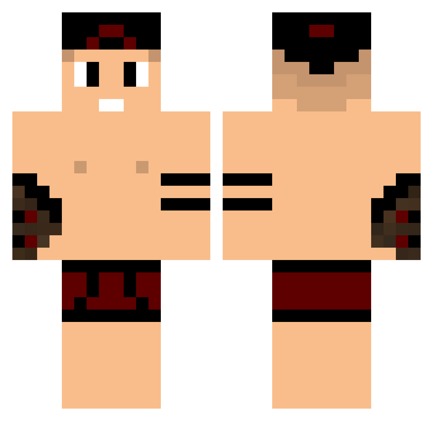 CarlosDa22 Minecraft skin, front and back view