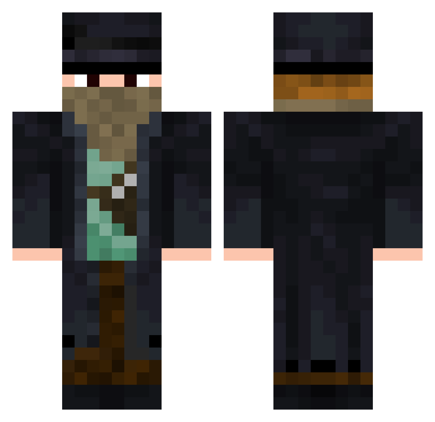 VolcanicC4 Minecraft skin, front and back view