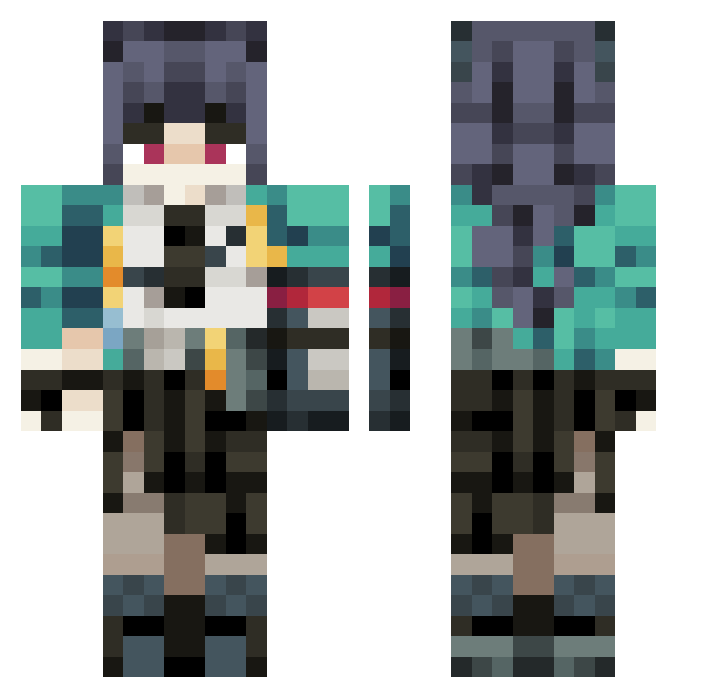 GMR2007 Minecraft skin, front and back view