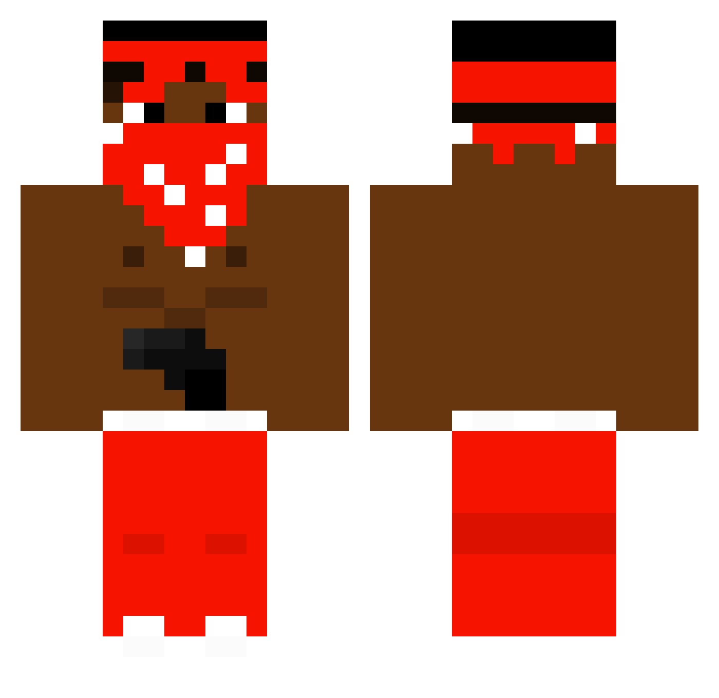SUTMINLUT Minecraft skin, front and back view
