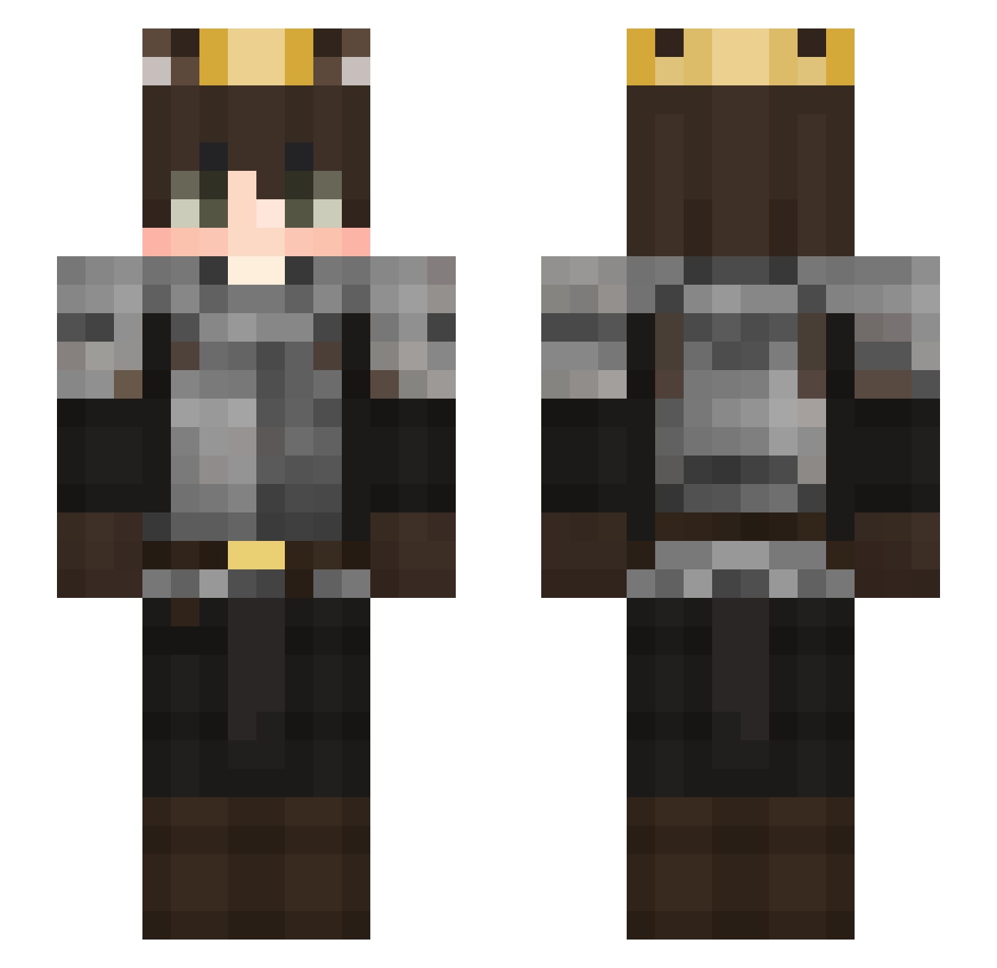 971z Minecraft skin, front and back view