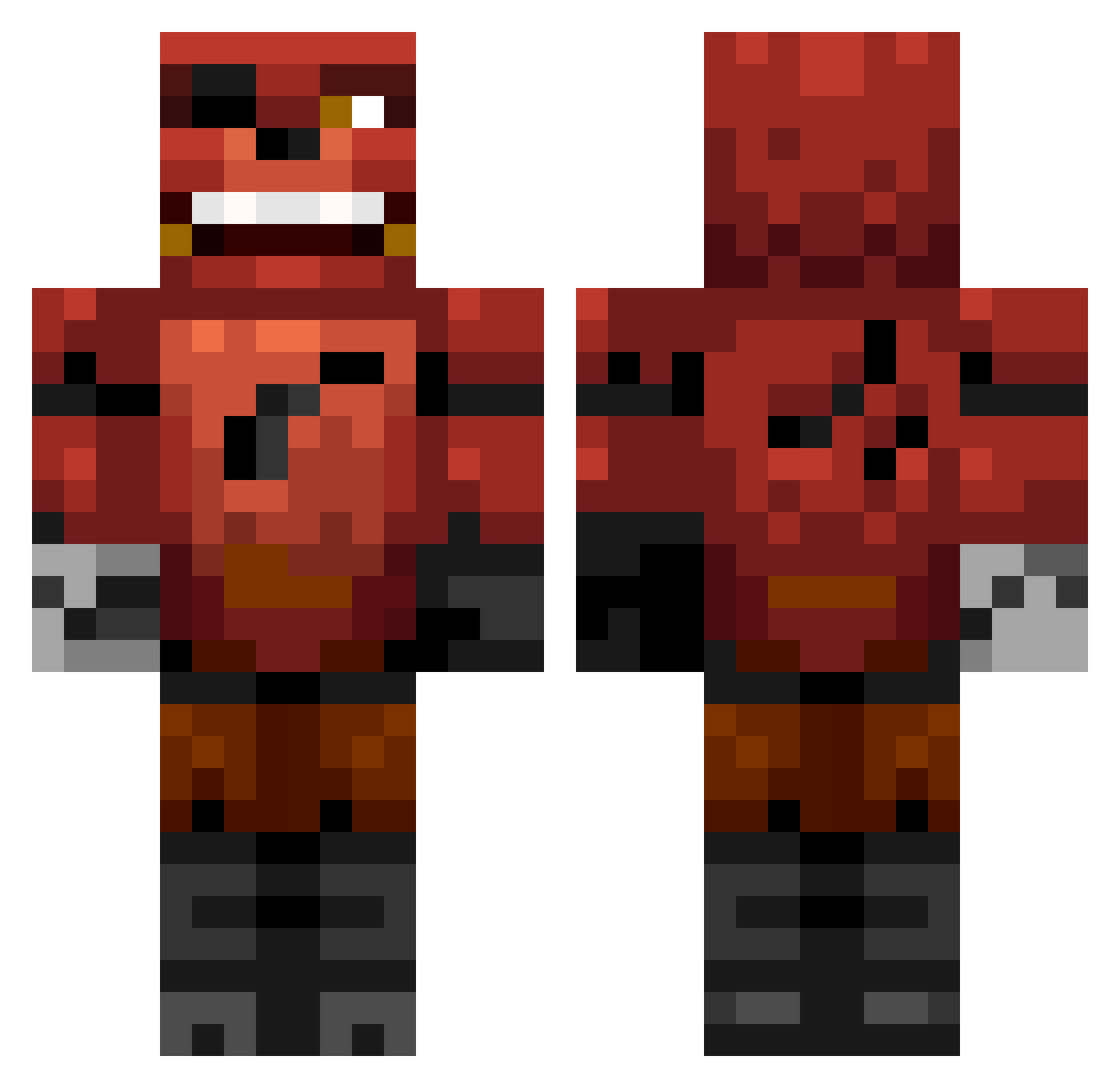 foksiak34 Minecraft skin, front and back view