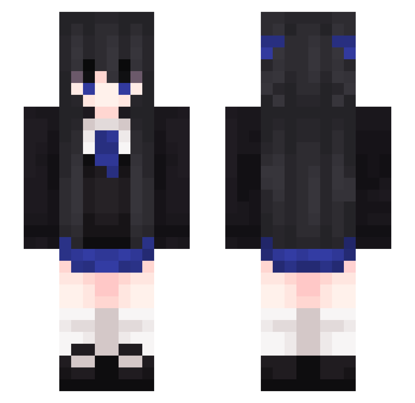 Suuchinh Minecraft skin, front and back view