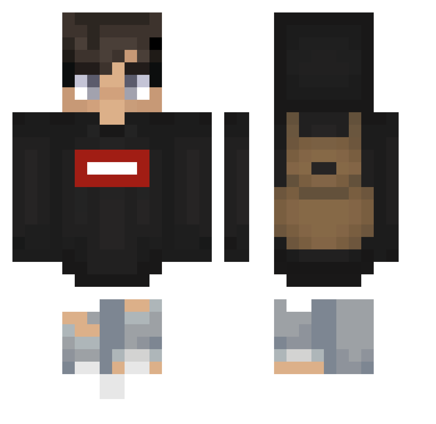 reymoncolin Minecraft skin, front and back view
