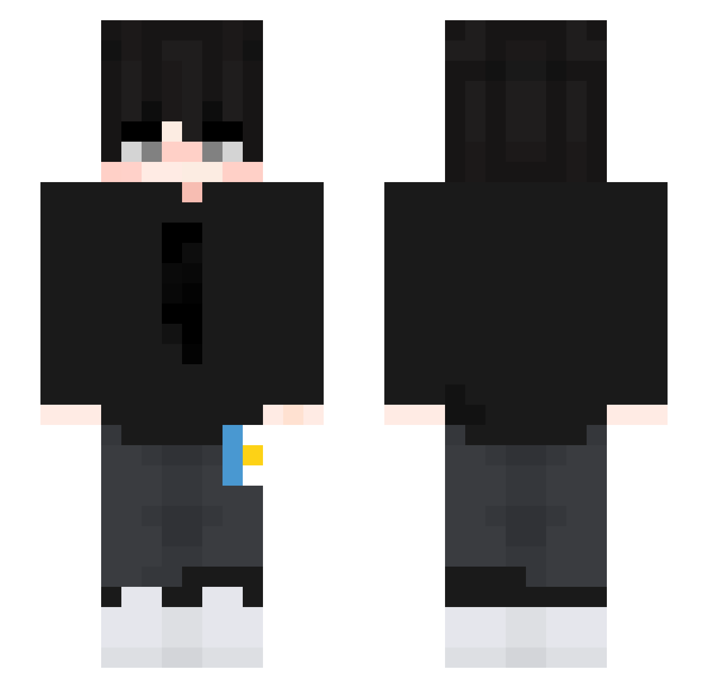 ilyPlacas Minecraft skin, front and back view