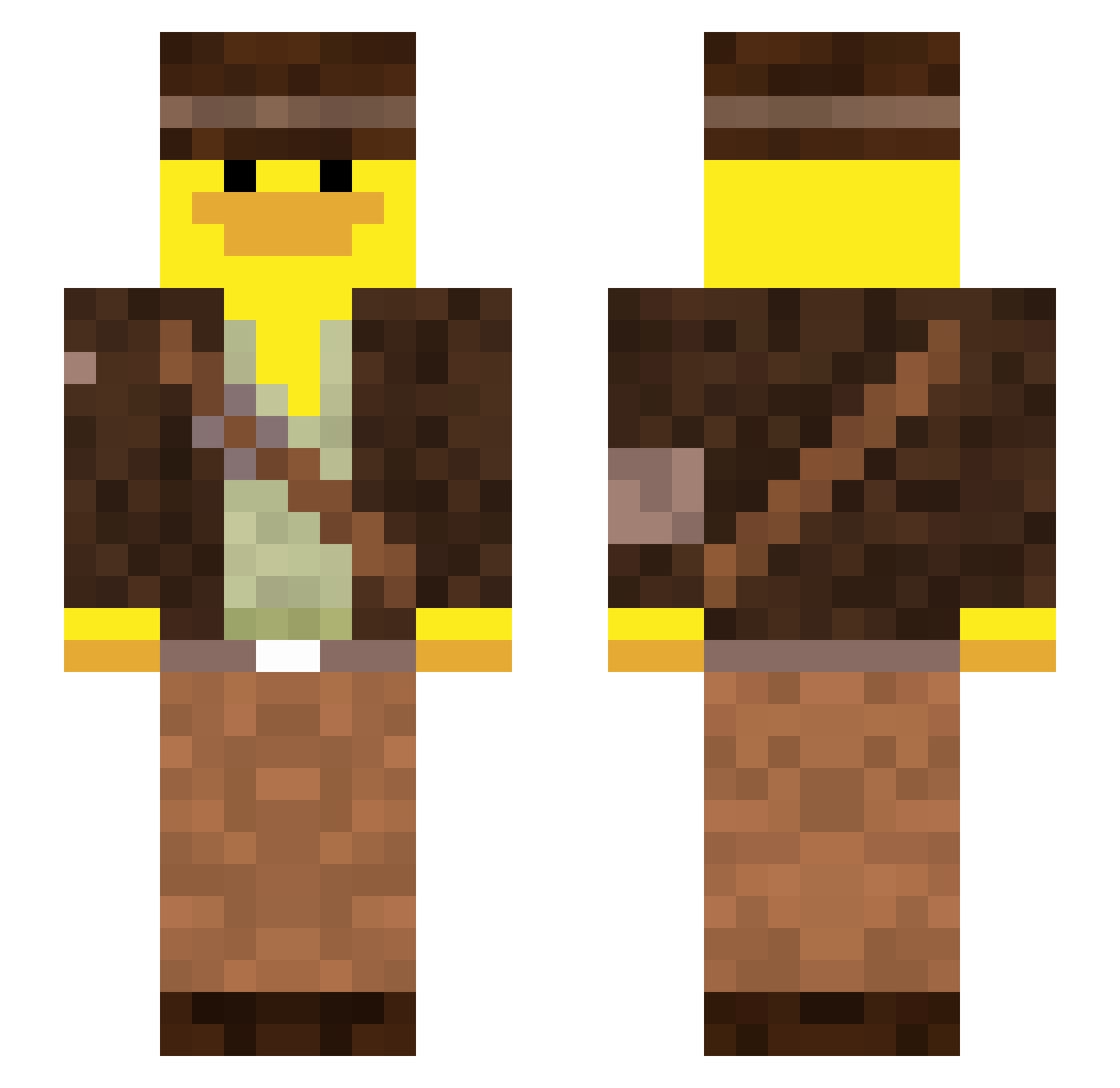 IkBEnKoelHur3 Minecraft skin, front and back view