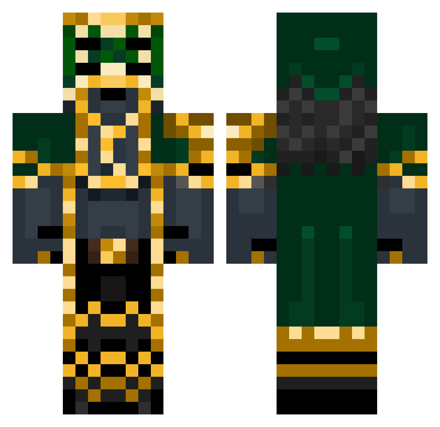 MrYamtachi Minecraft skin, front and back view