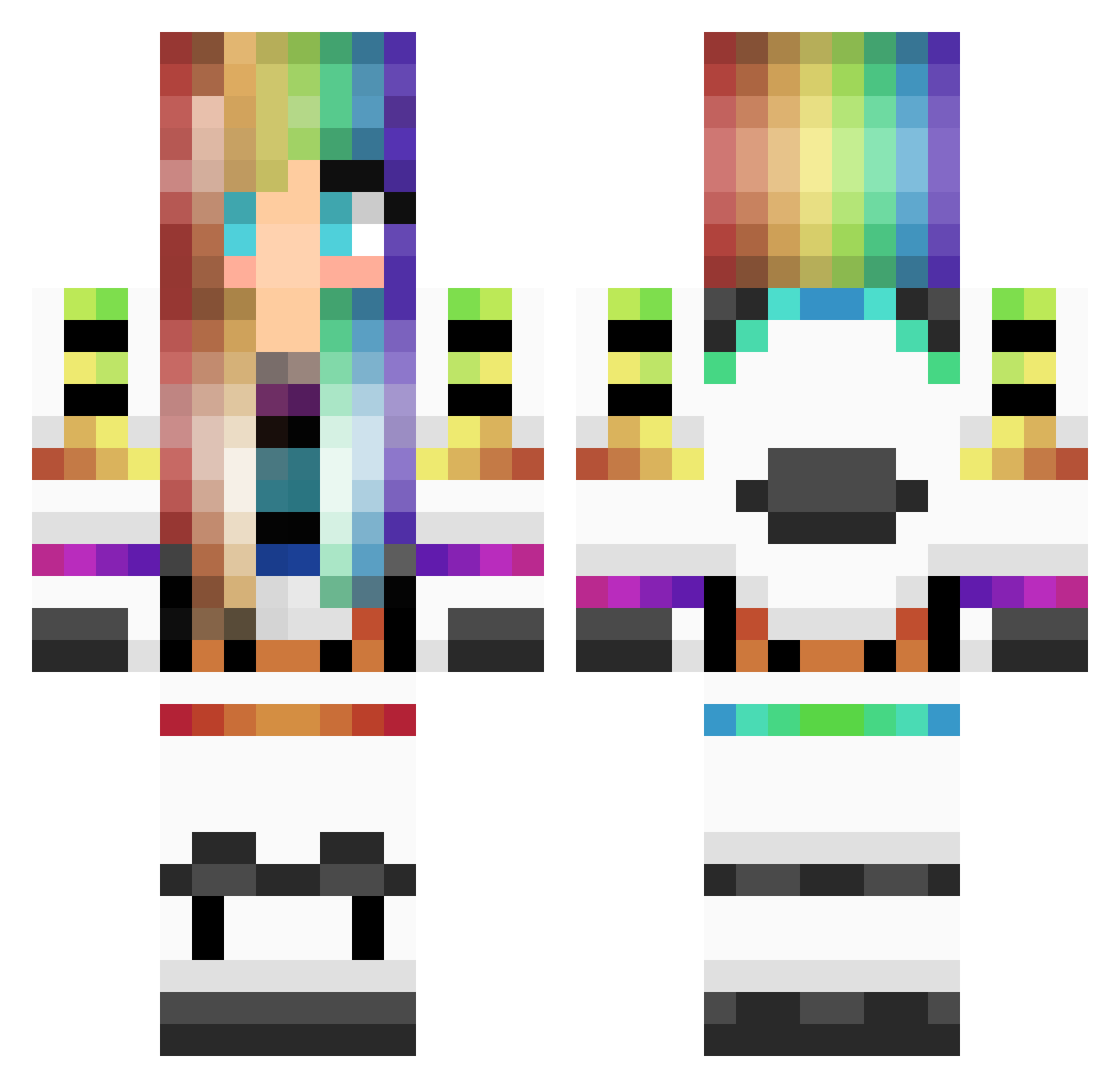 SutraWasTaken Minecraft skin, front and back view