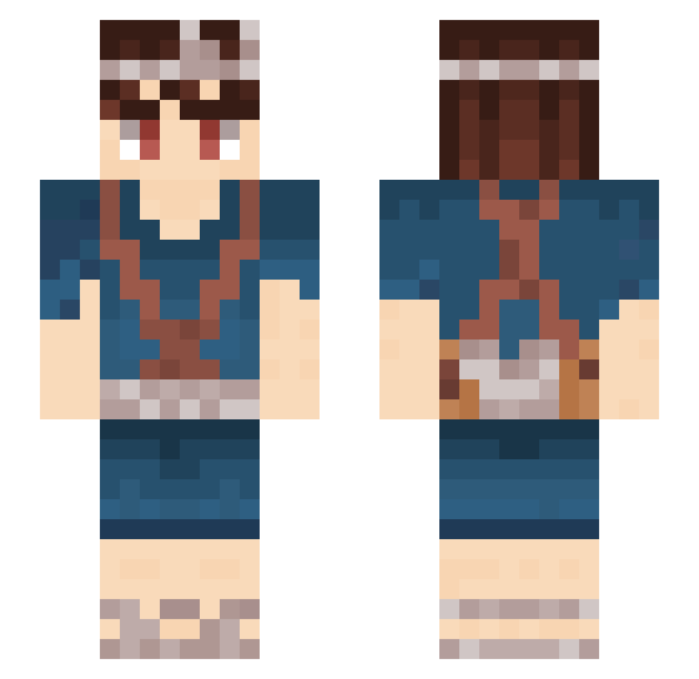 Miyaz_ Minecraft skin, front and back view