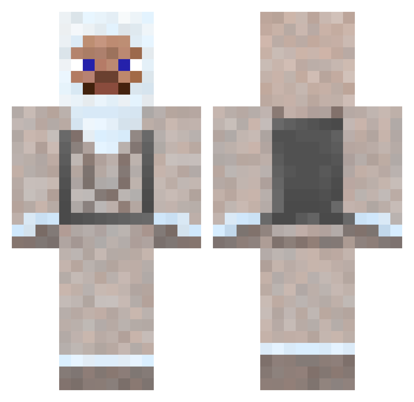 BigD_____ Minecraft skin, front and back view