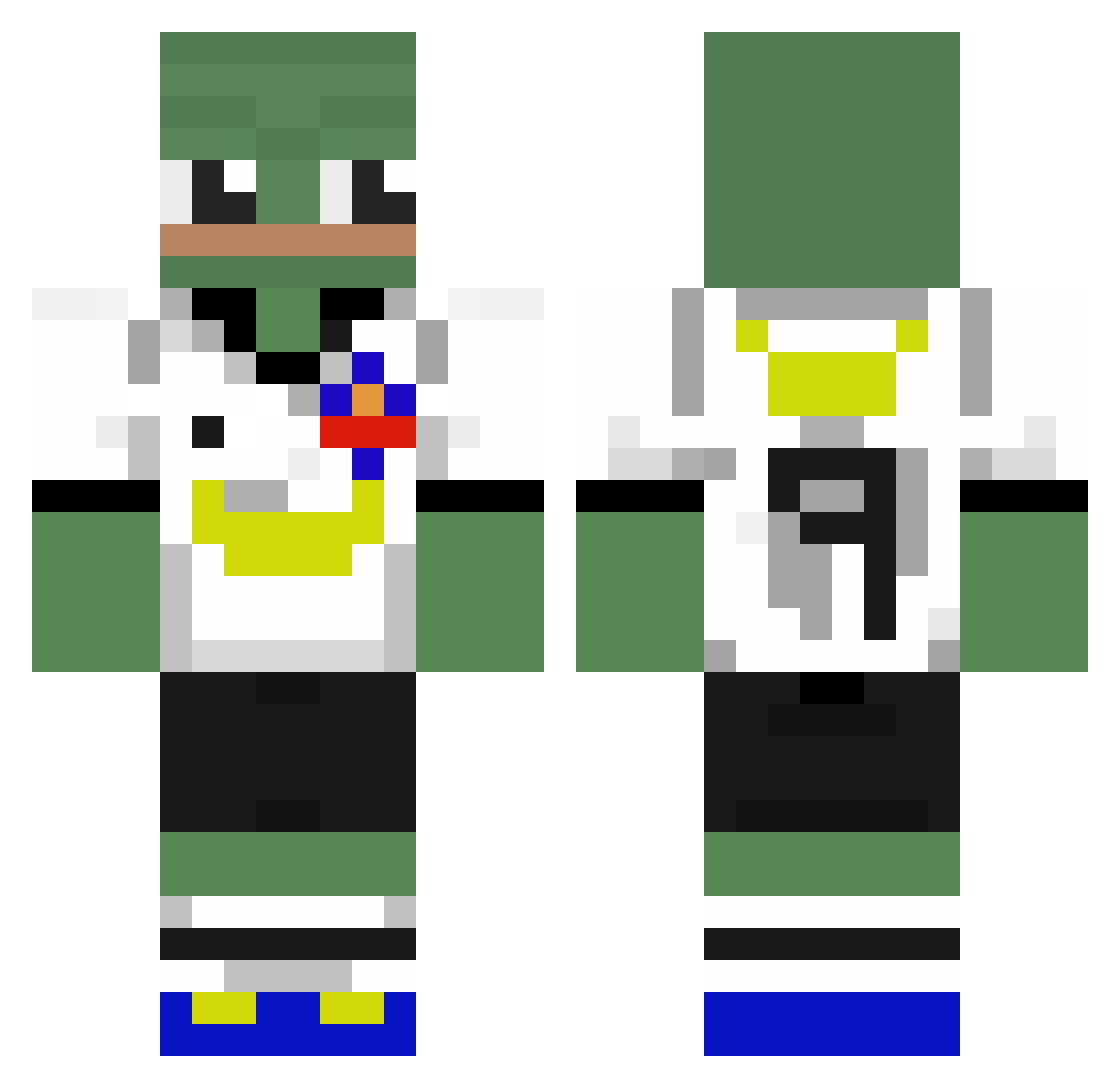 Vicentek123 Minecraft skin, front and back view