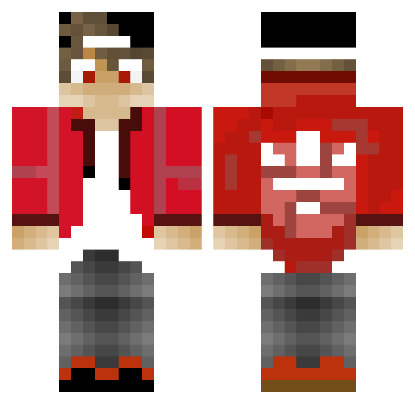 Jamipoika Minecraft skin, front and back view