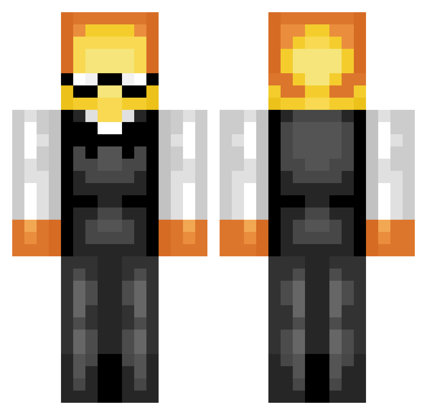 NTR_PUDIM Minecraft skin, front and back view