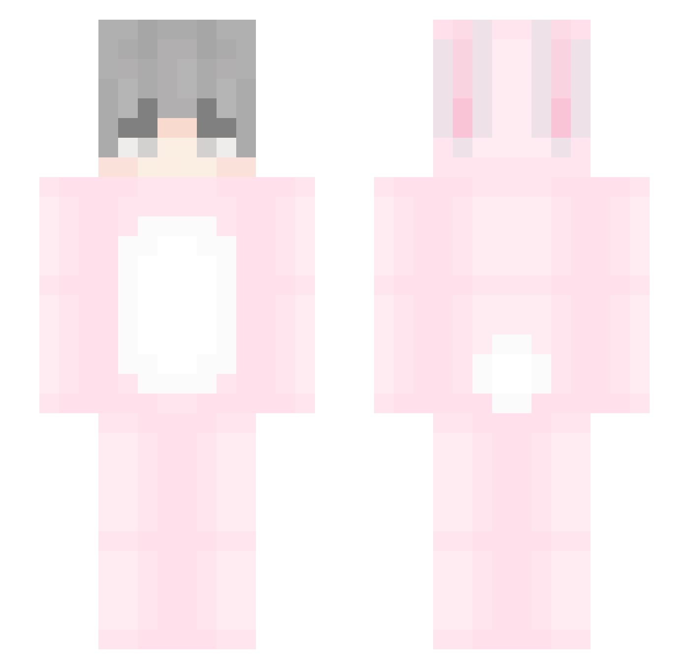 UnPetitHomme Minecraft skin, front and back view