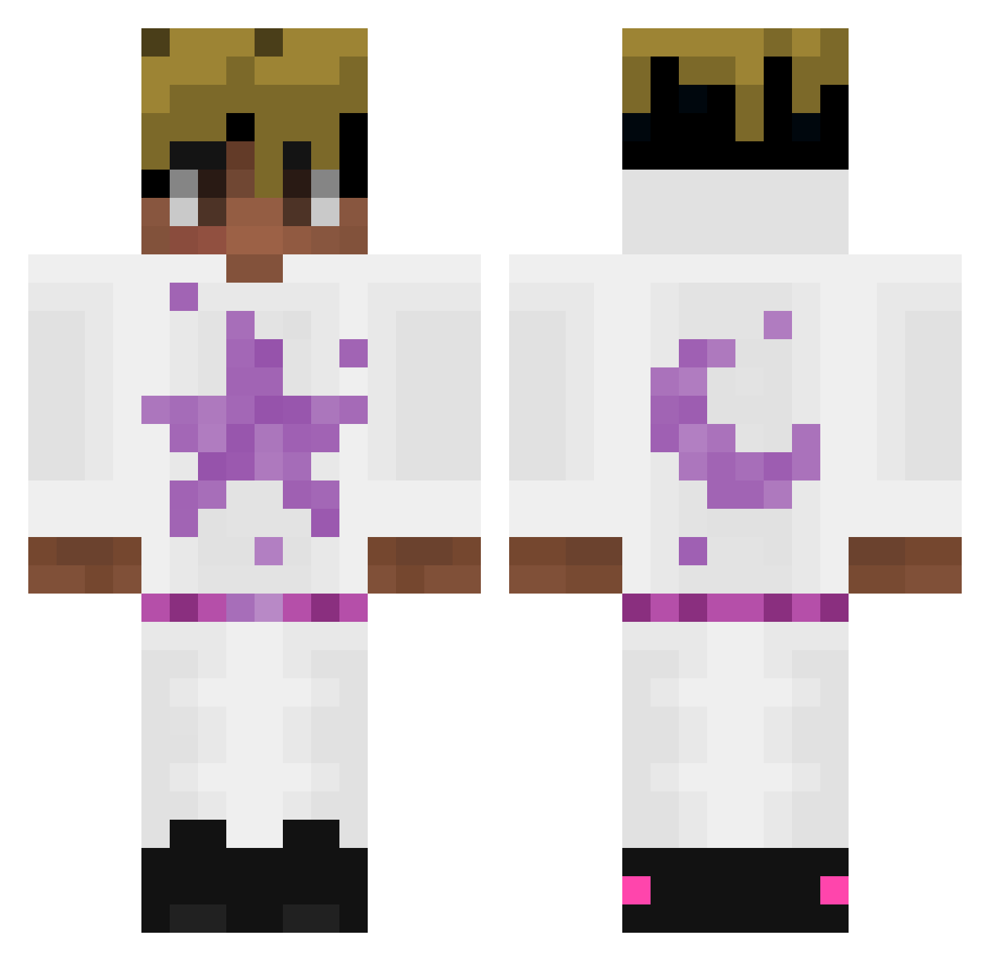 youngeditt Minecraft skin, front and back view