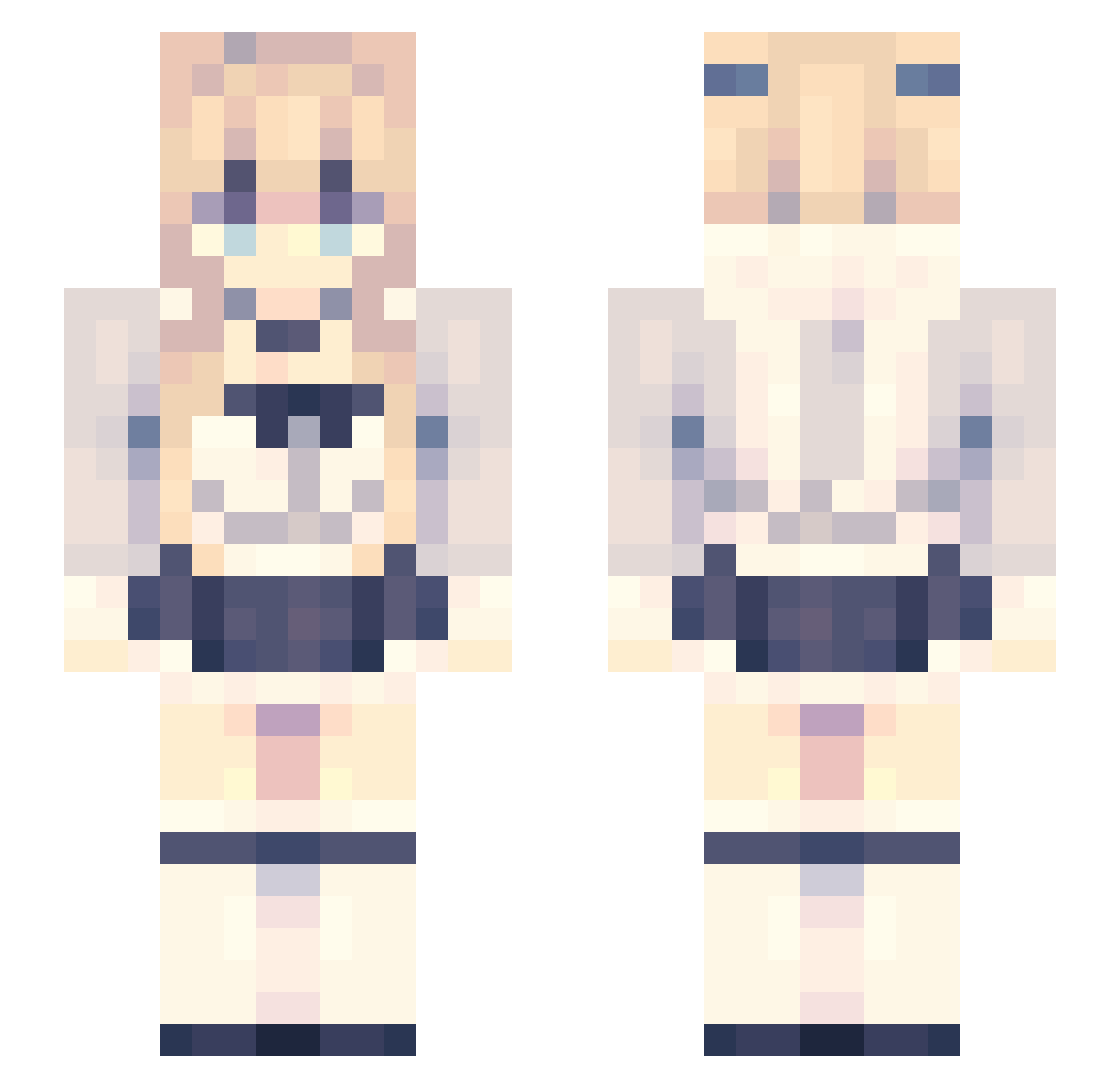 fufuMMZ Minecraft skin, front and back view