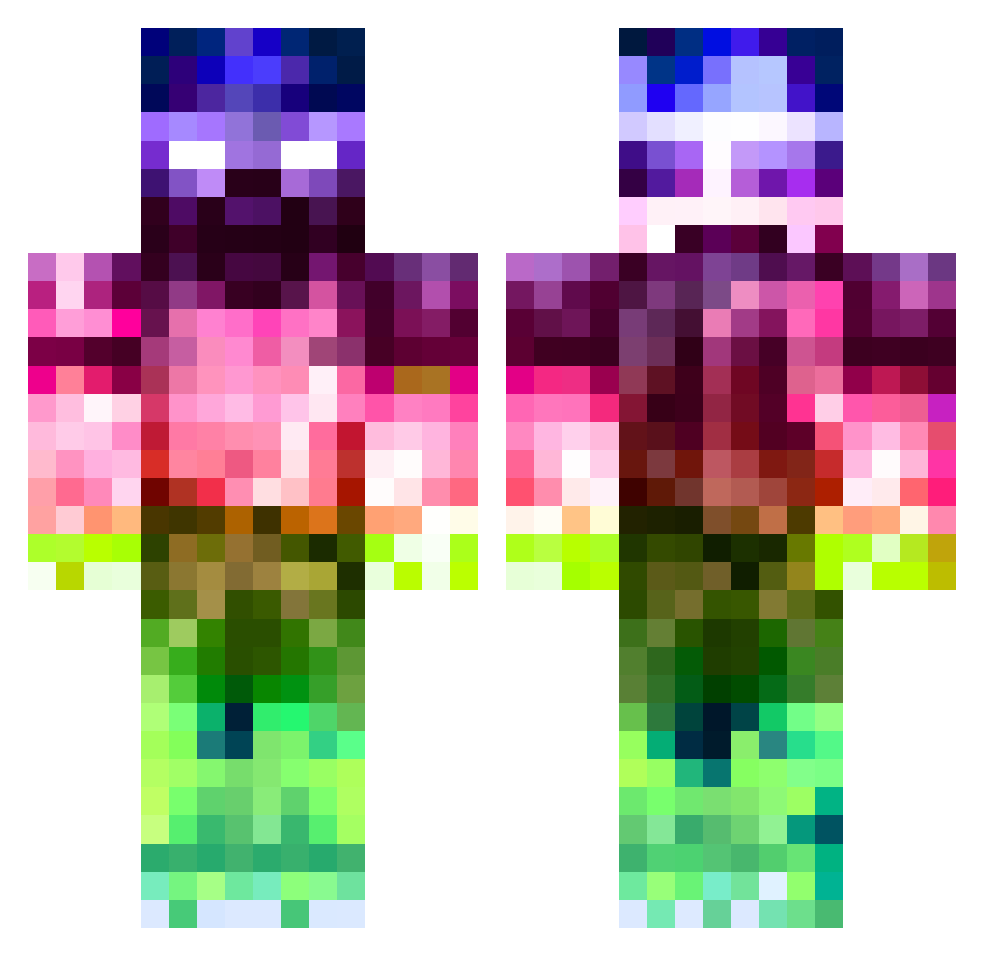 Rumari1 Minecraft skin, front and back view