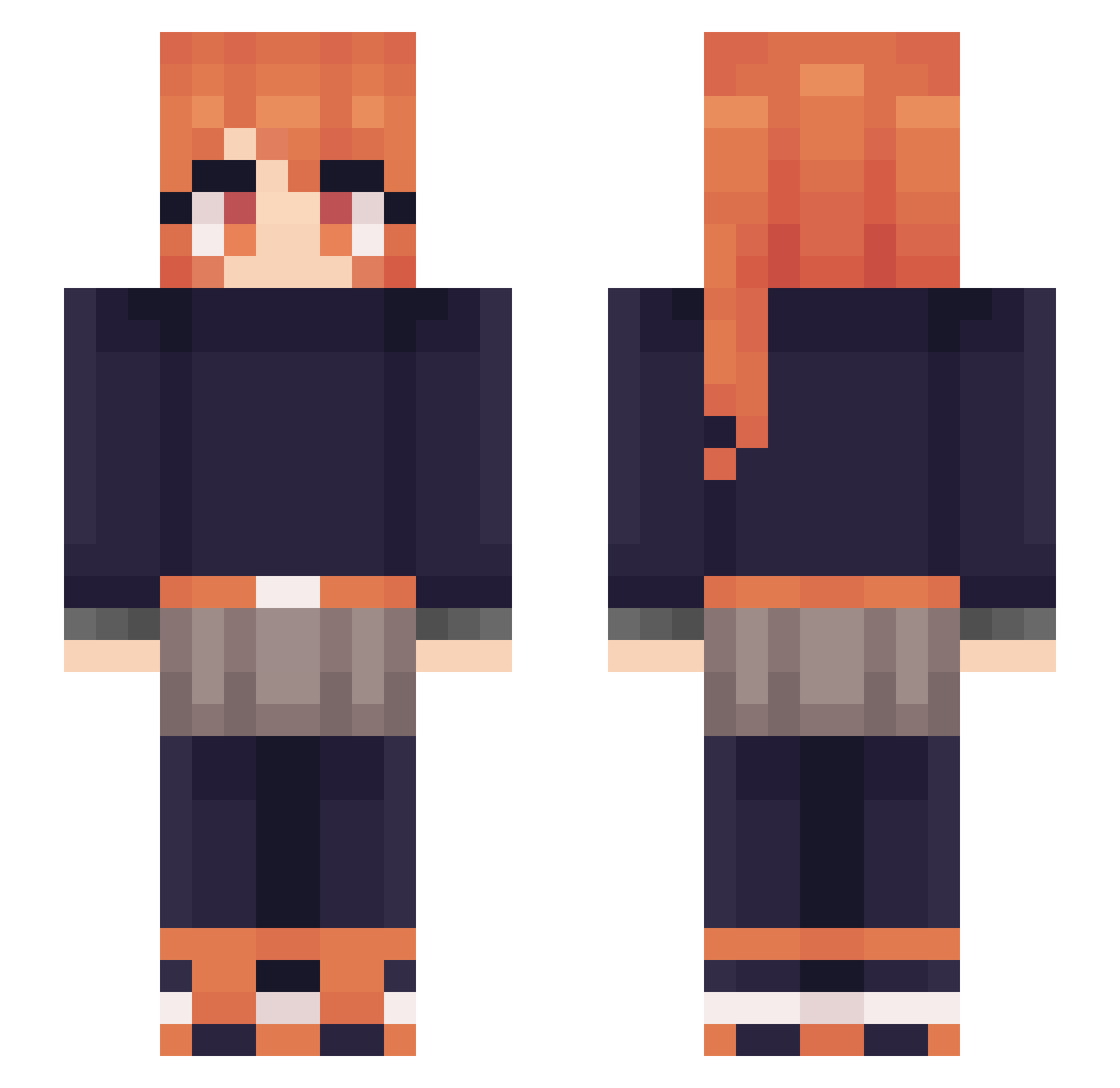 Shadey_Business Minecraft skin, front and back view