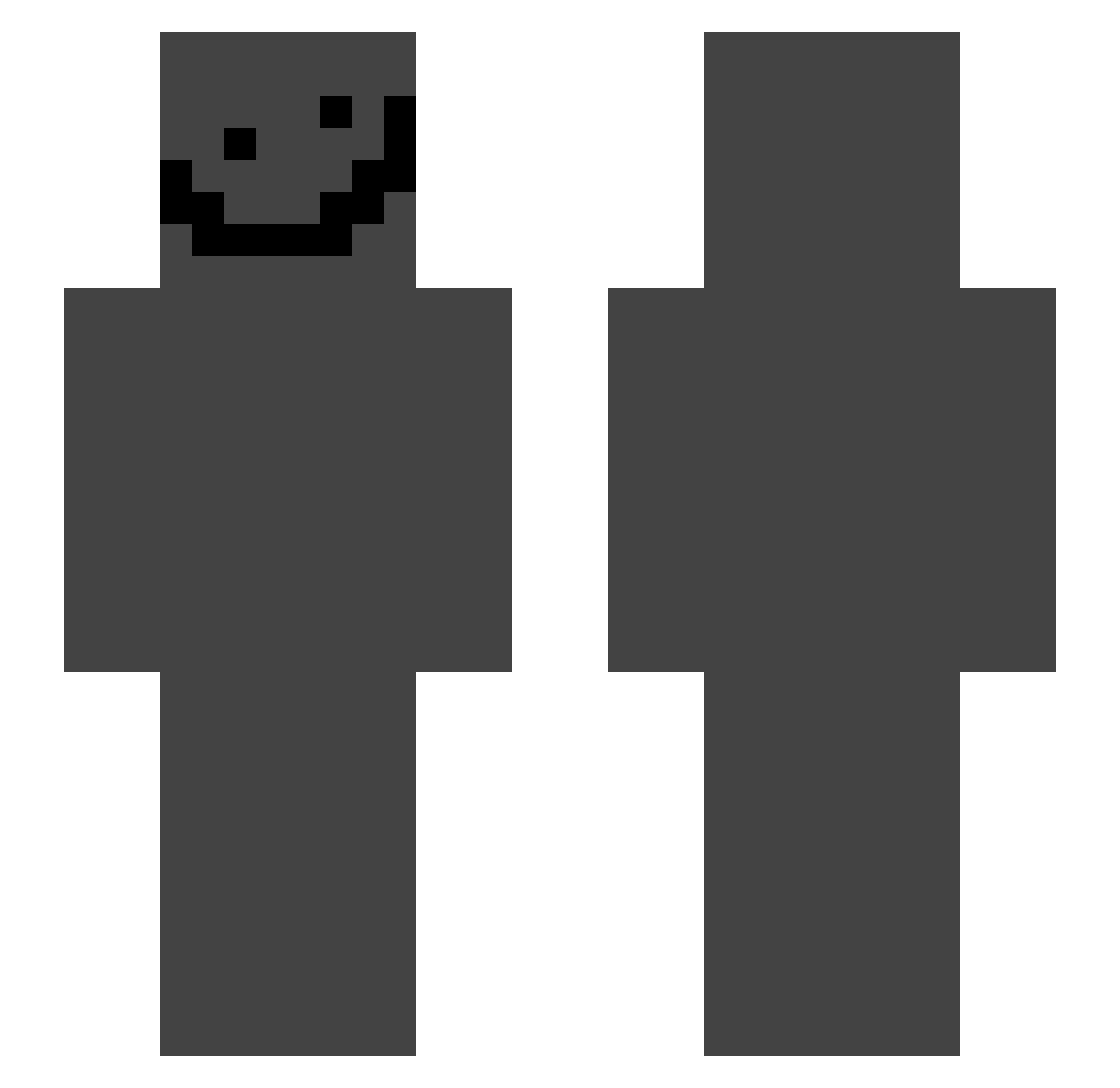 Jaaynk Minecraft skin, front and back view