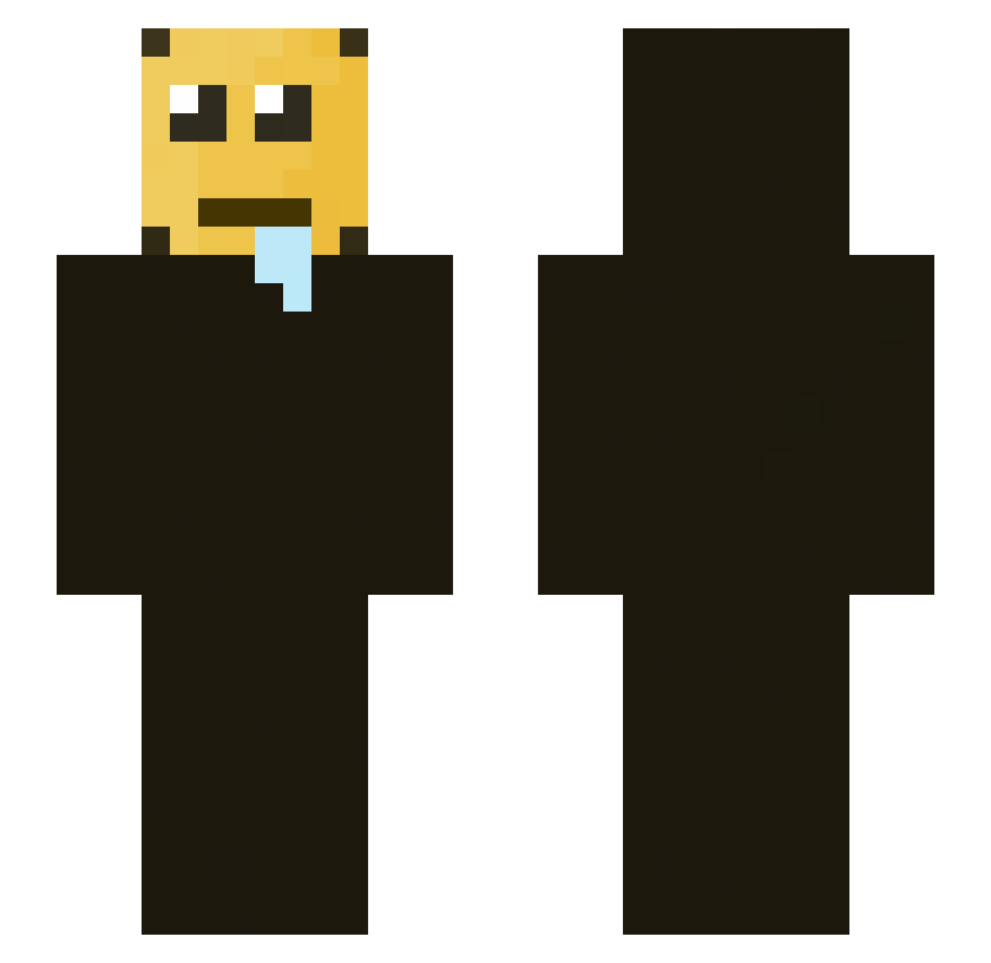 GarfieldBong Minecraft skin, front and back view