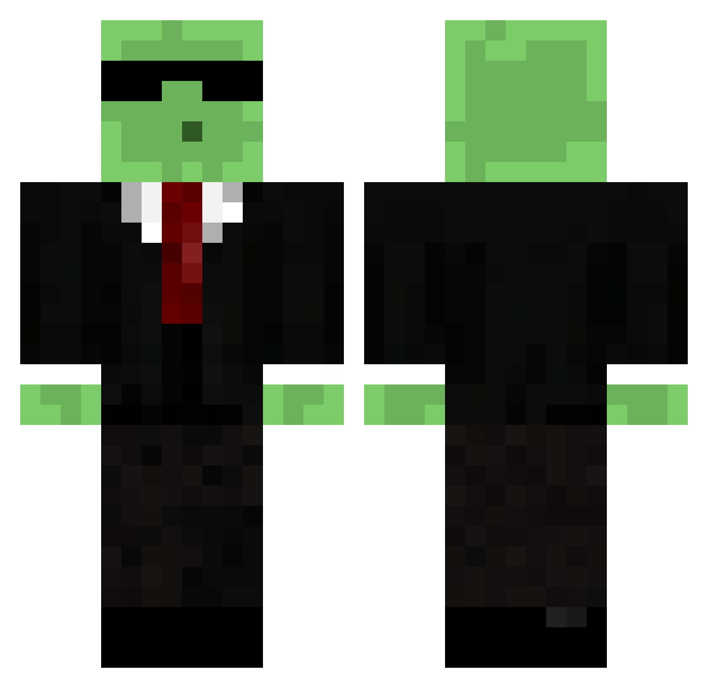 Babbeo67 Minecraft skin, front and back view