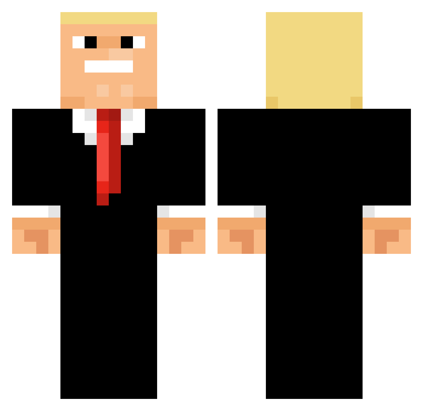 mffs Minecraft skin, front and back view