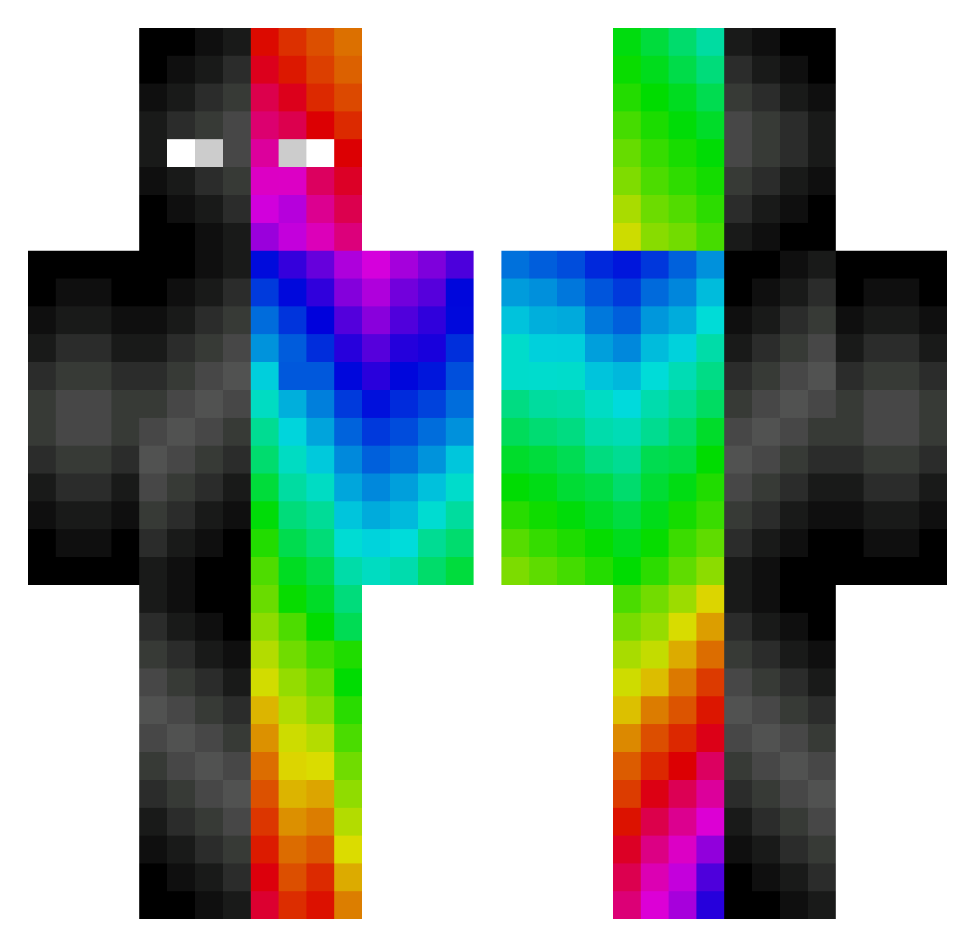 jordycc07 Minecraft skin, front and back view