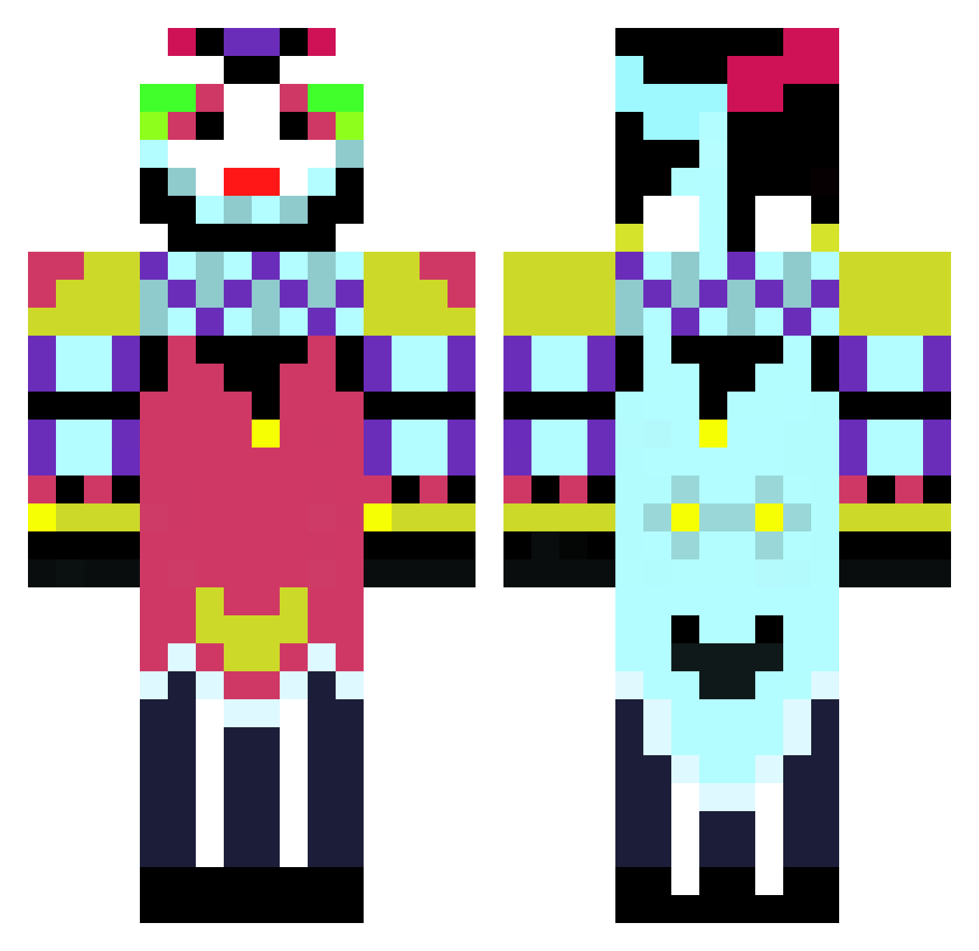 ZorritoGamer5 Minecraft skin, front and back view