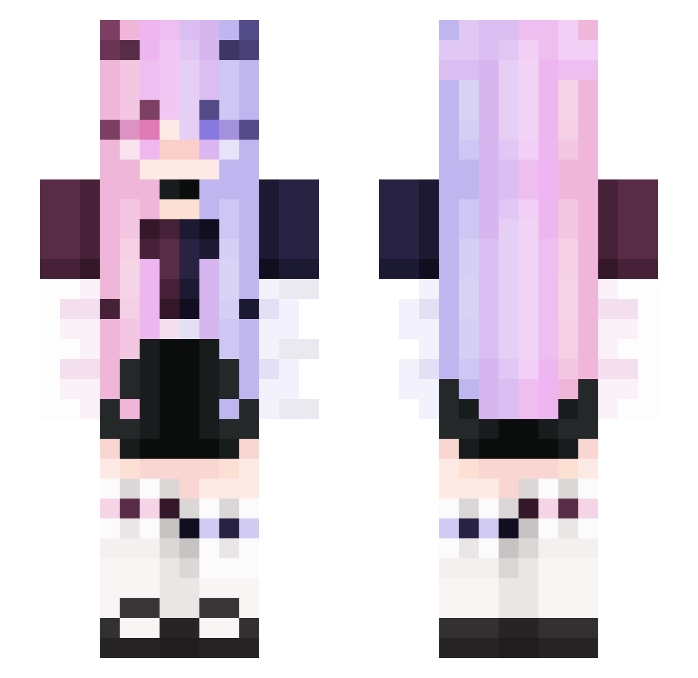 xImGaming Minecraft skin, front and back view