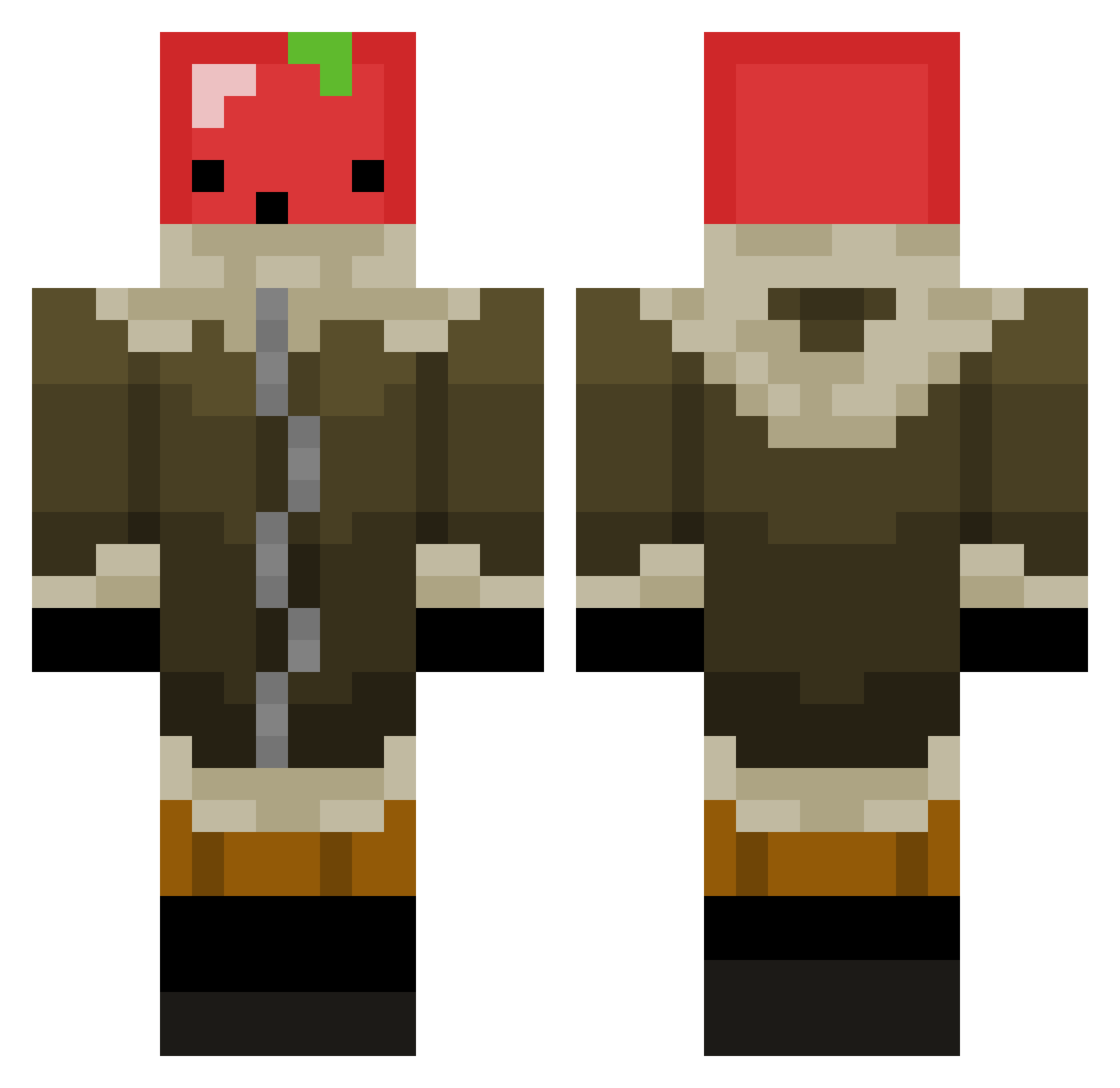 zearythh Minecraft skin, front and back view