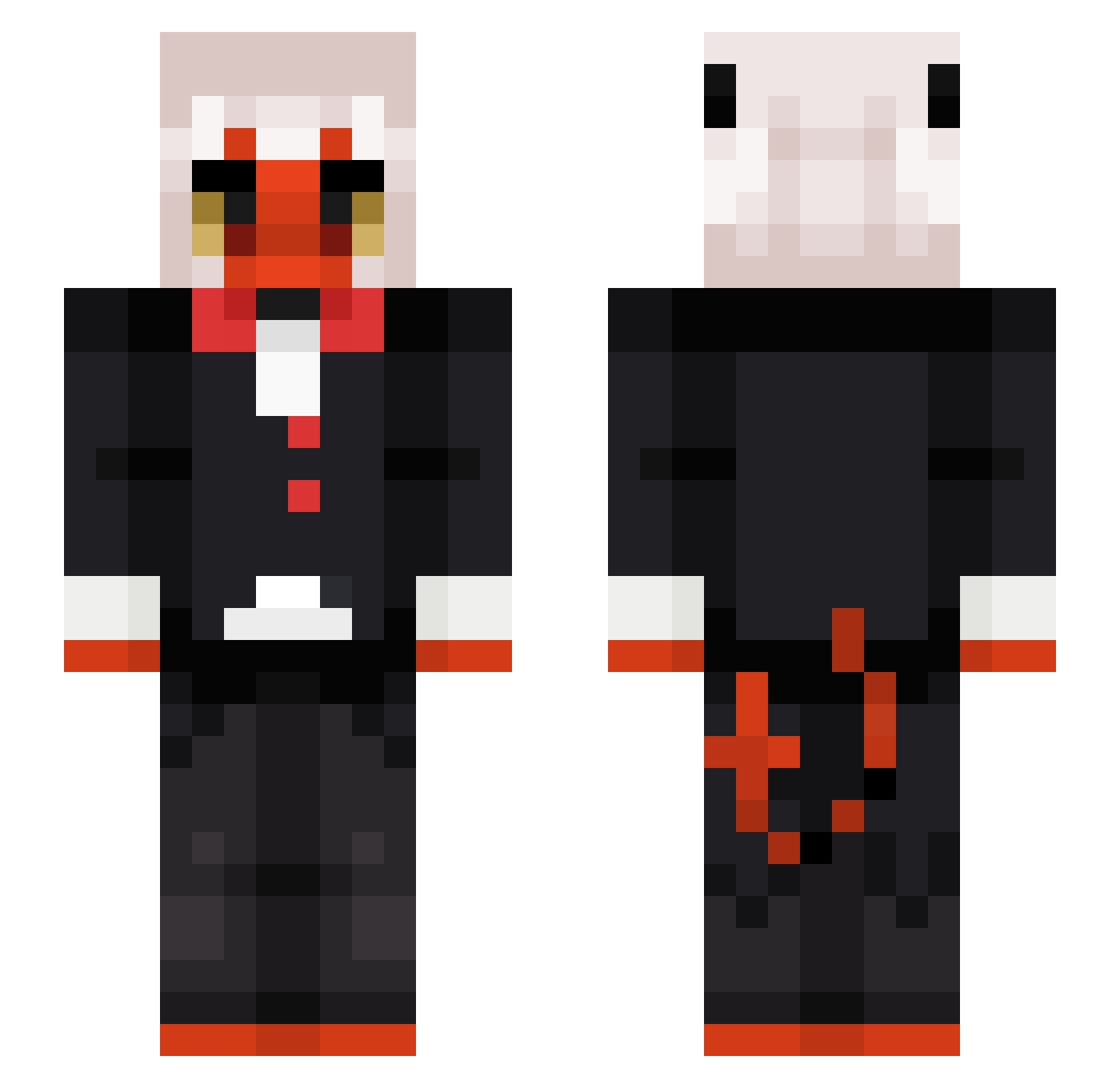 MikezLaCipolla Minecraft skin, front and back view