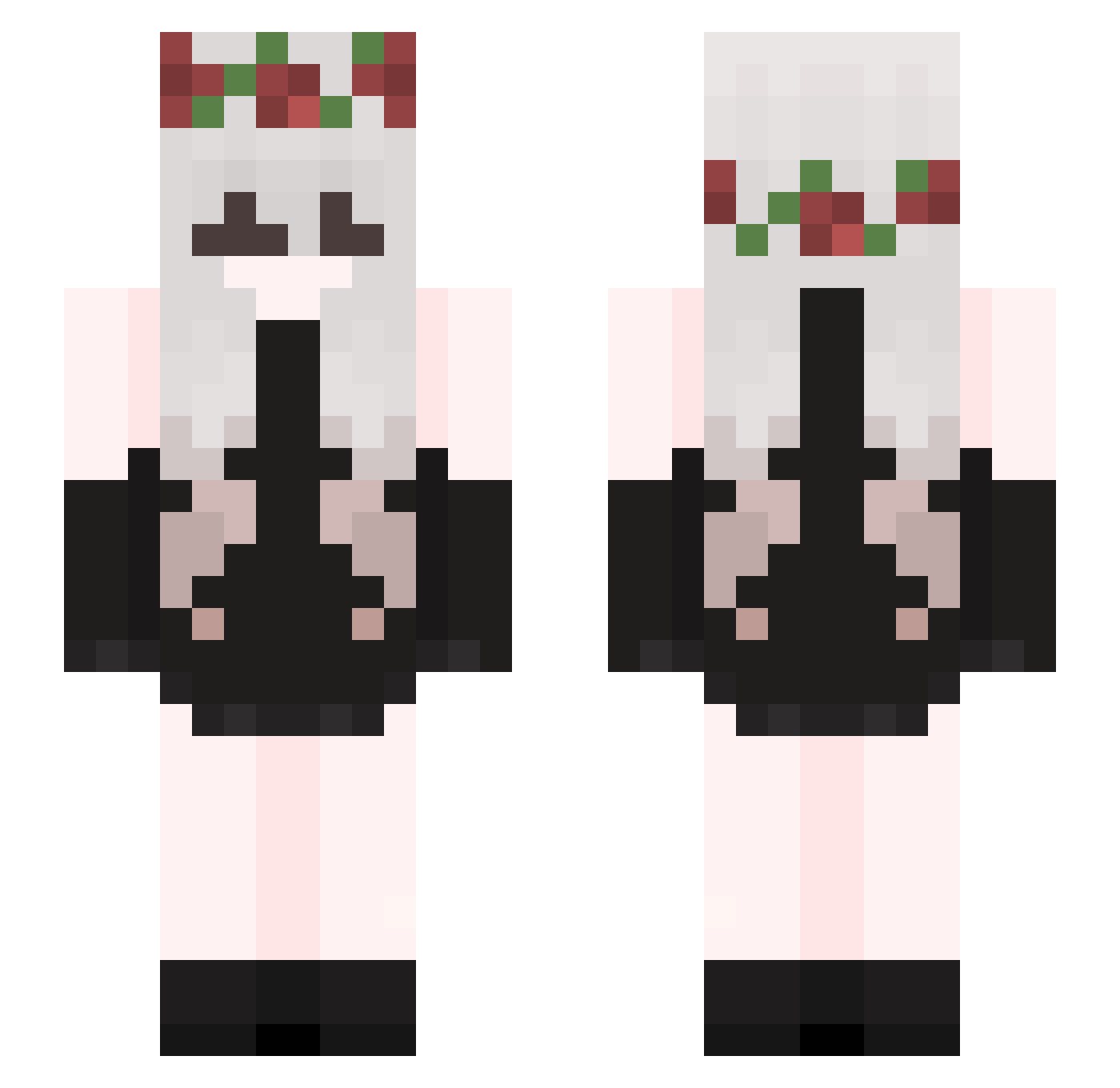 Briinks Minecraft skin, front and back view
