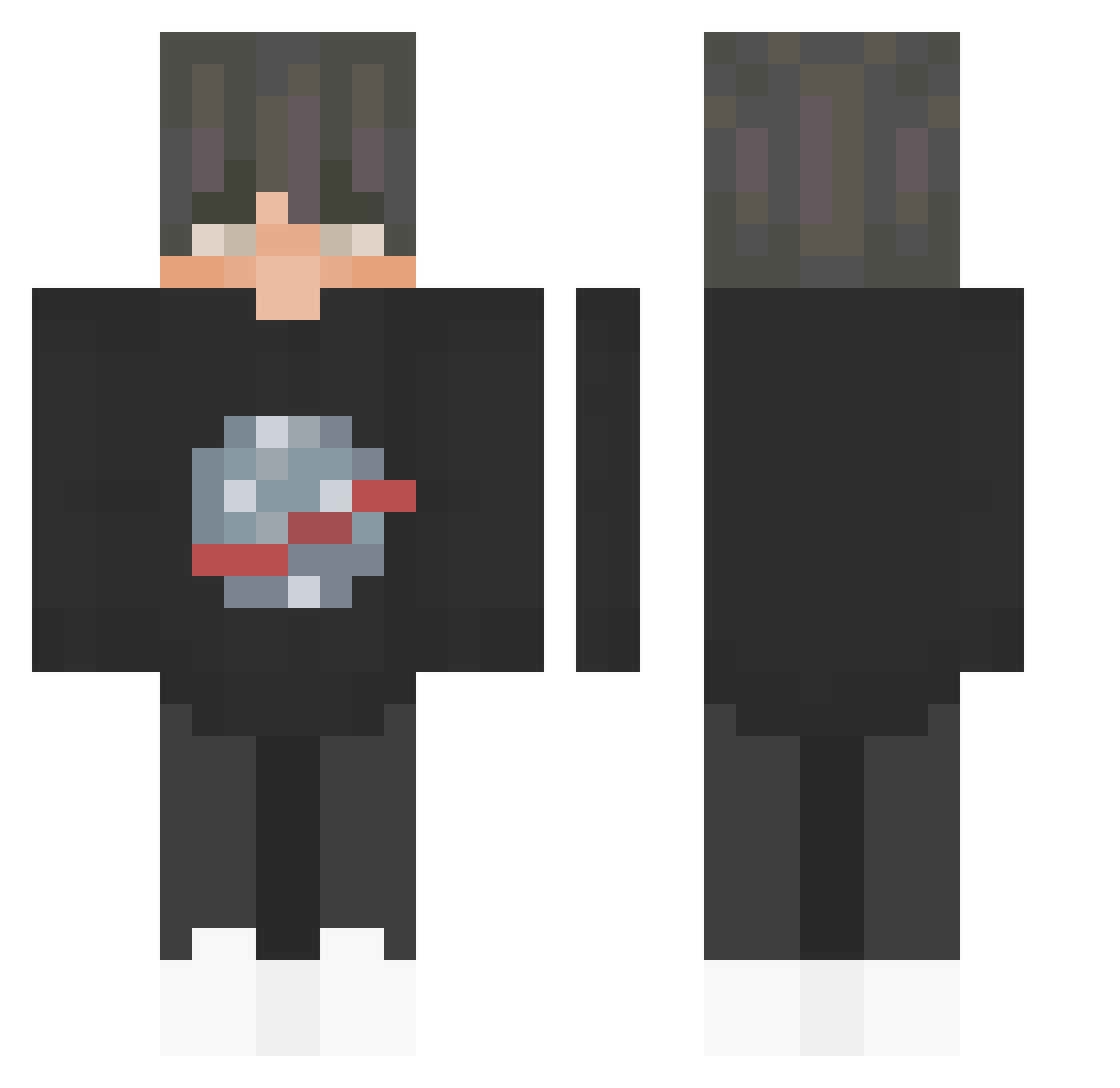 snipypara Minecraft skin, front and back view