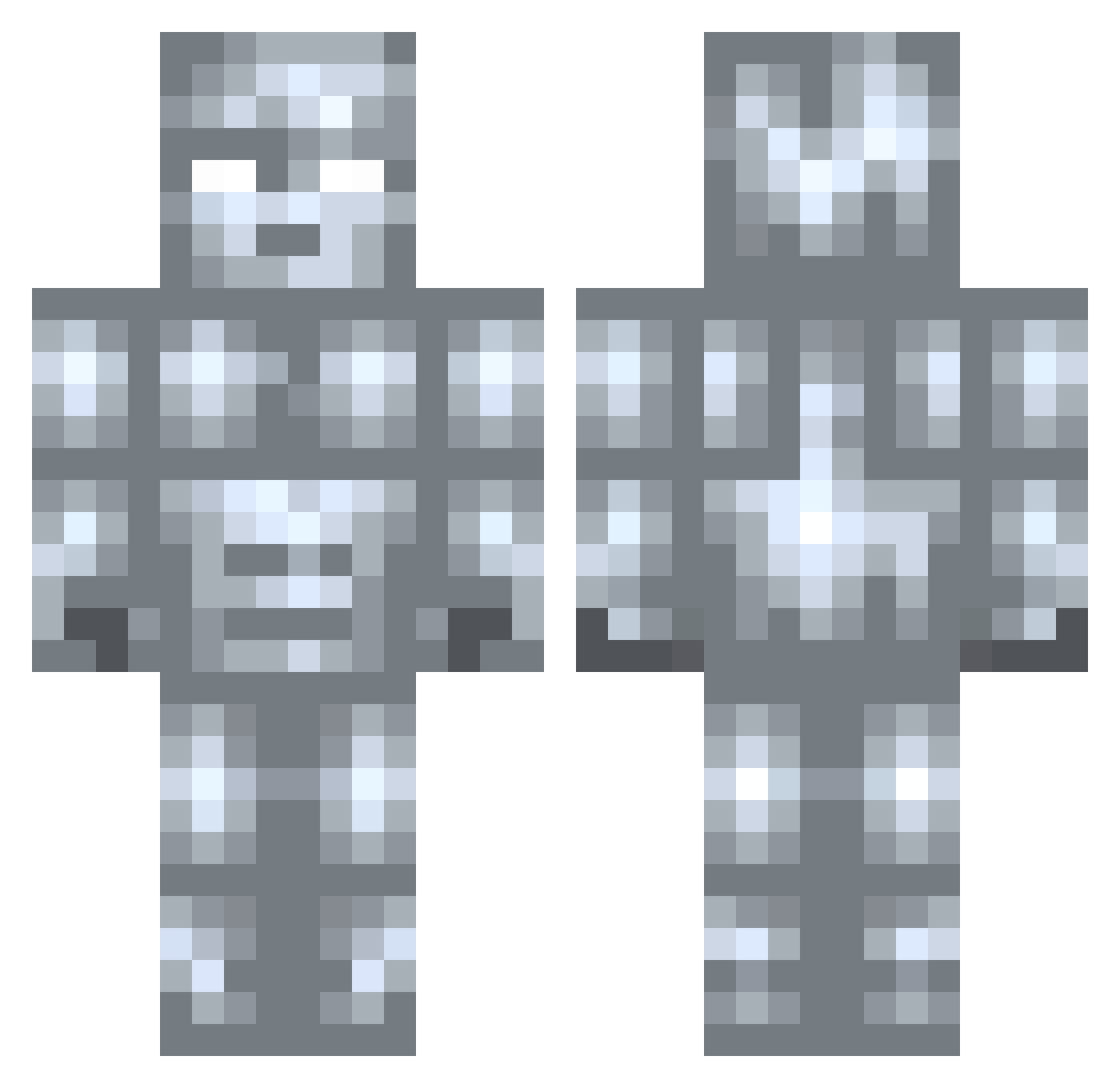 Saiyam234 Minecraft skin, front and back view
