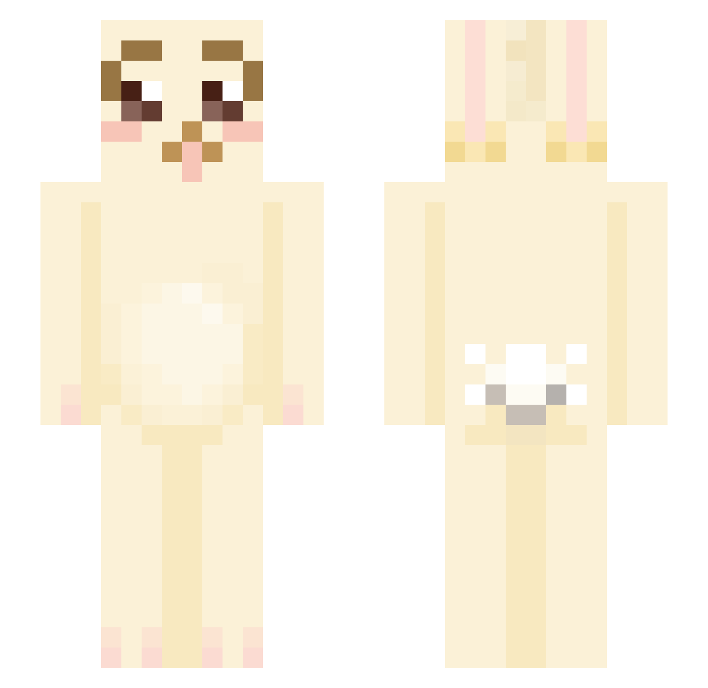 Venityyyy Minecraft skin, front and back view
