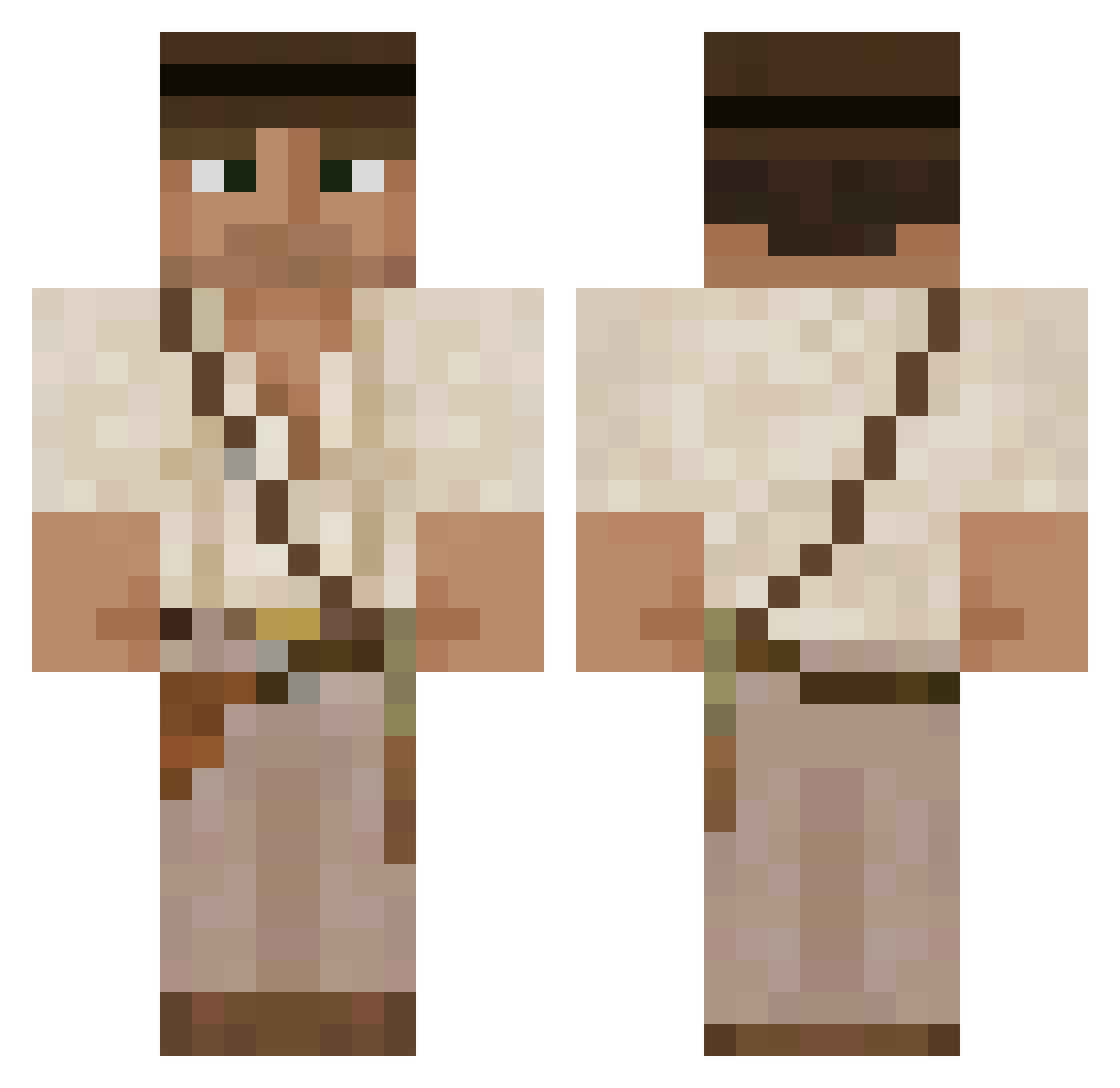 jessecresp Minecraft skin, front and back view