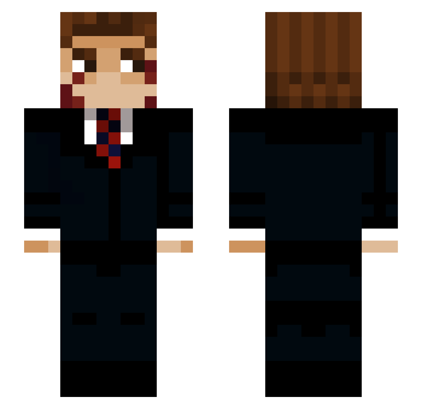 HeyMike Minecraft skin, front and back view