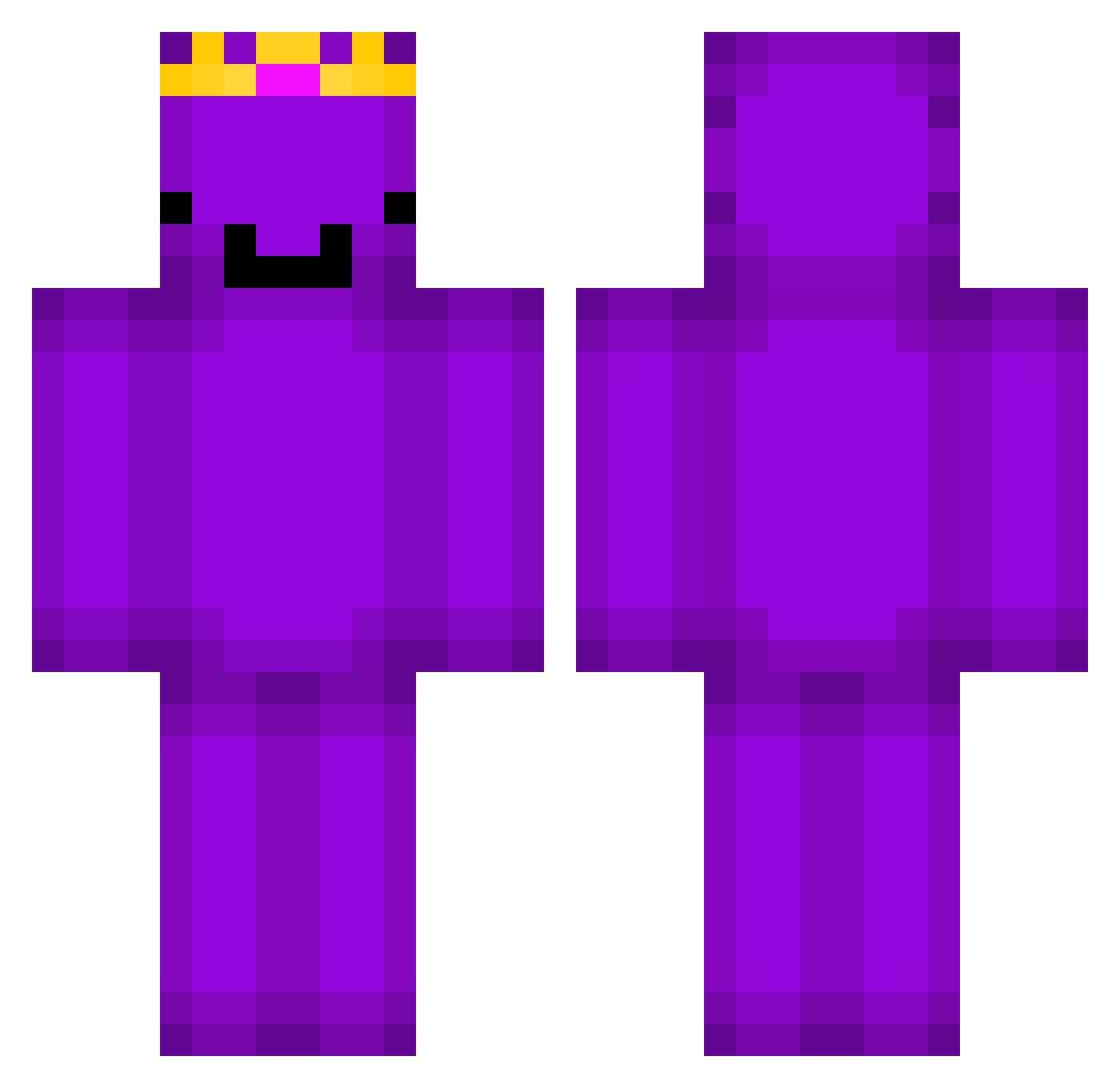 emivlio Minecraft skin, front and back view