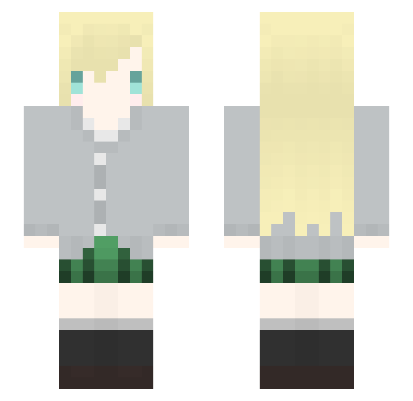 IL0VEU Minecraft skin, front and back view