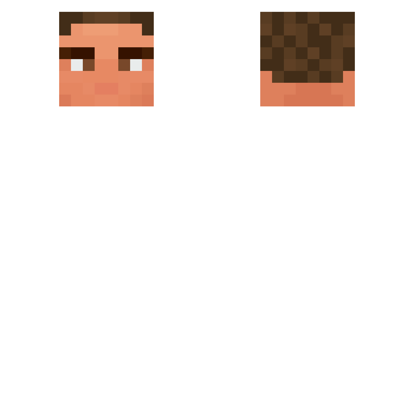 B00KY Minecraft skin, front and back view