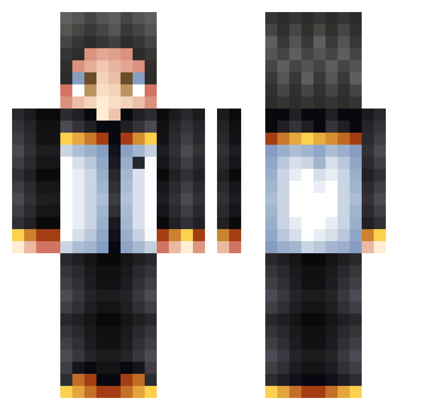 supremebean_9 Minecraft skin, front and back view