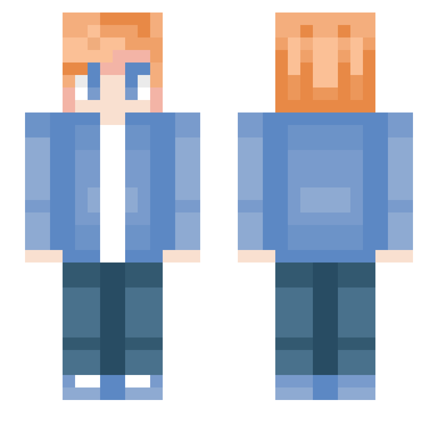 Yura_parasha228 Minecraft skin, front and back view