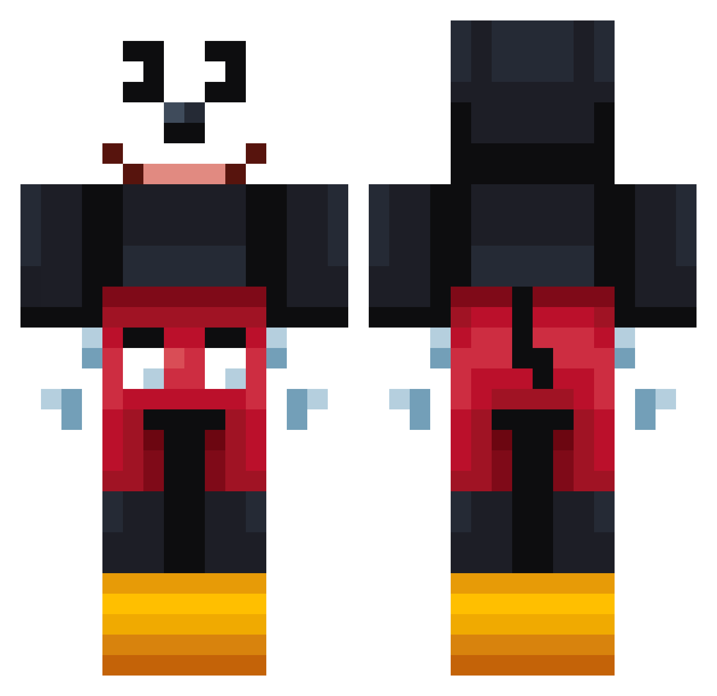 KanyeWestLover81 Minecraft skin, front and back view