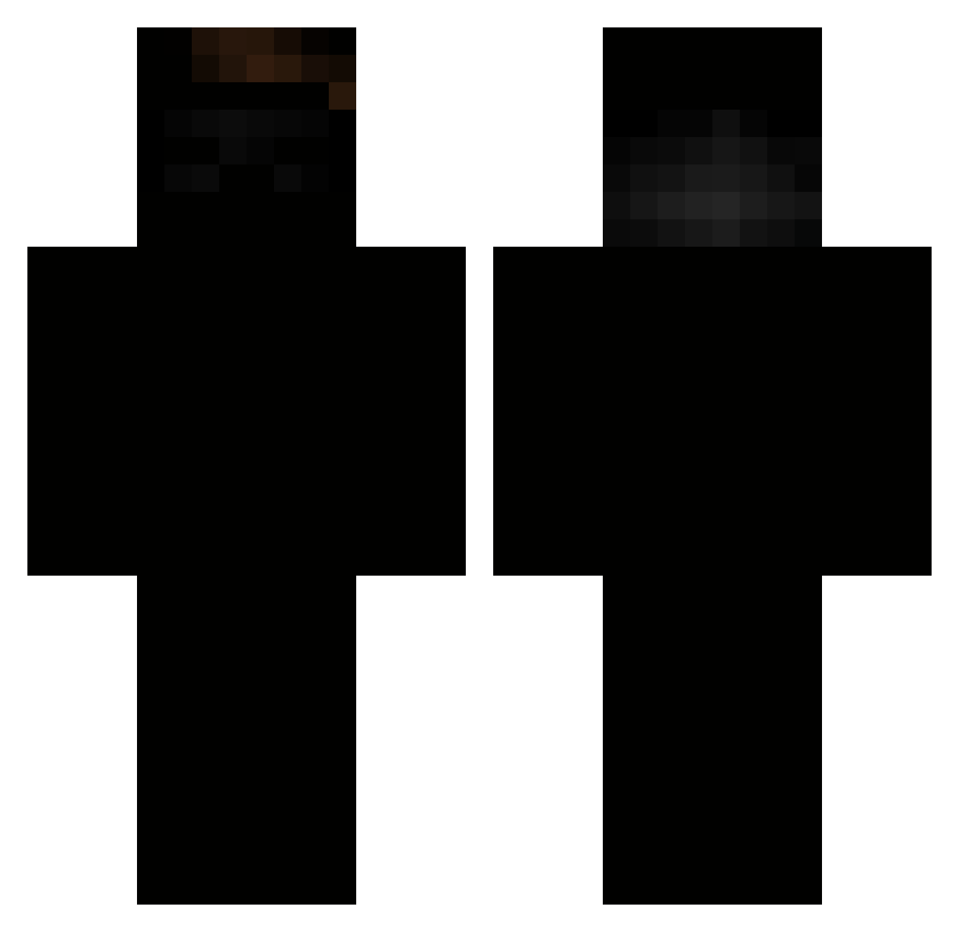 Virial Minecraft skin, front and back view