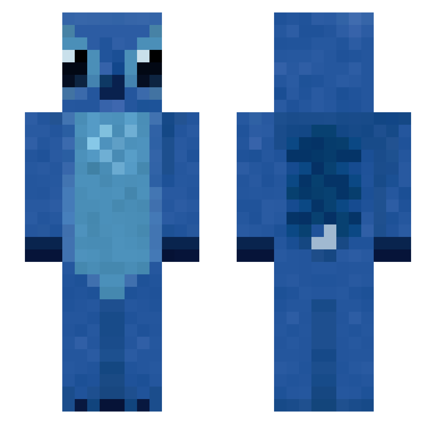 JRetailMSA06 Minecraft skin, front and back view