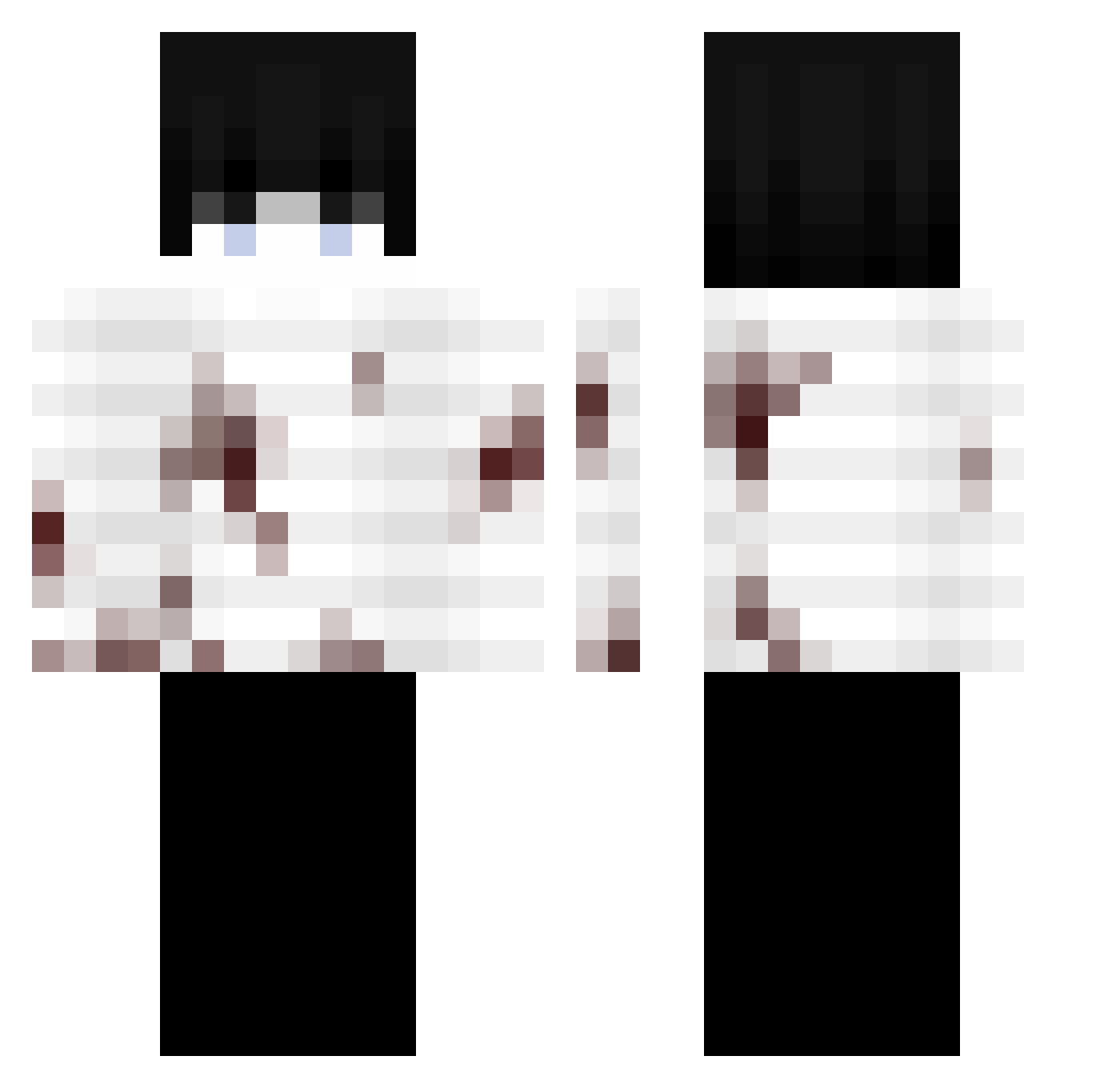 j4uu Minecraft skin, front and back view