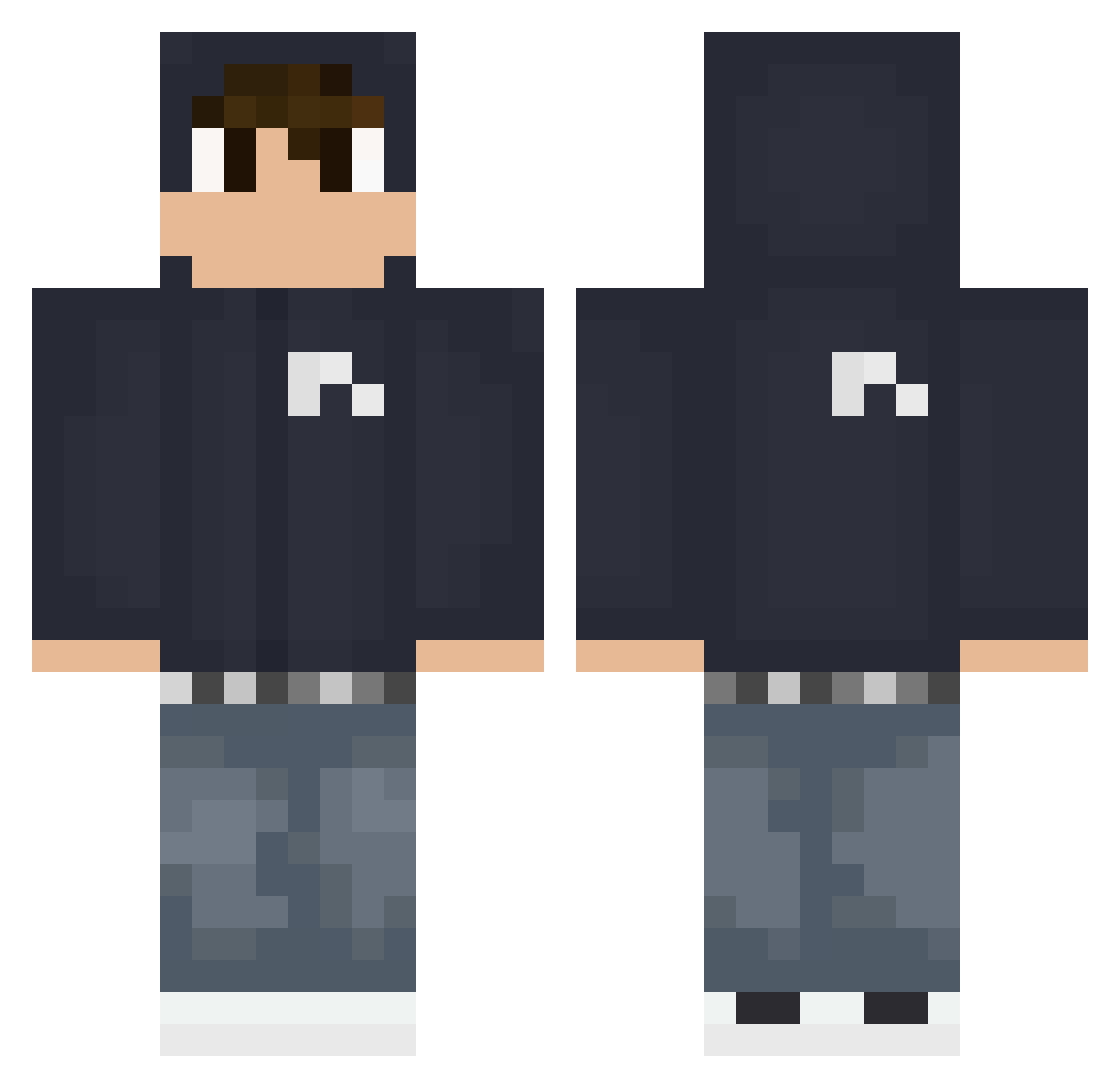 rocky300 Minecraft skin, front and back view