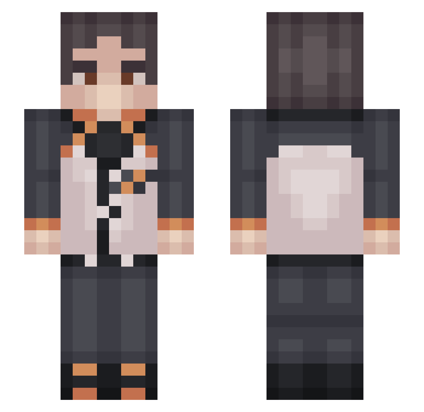 GearSolid48 Minecraft skin, front and back view