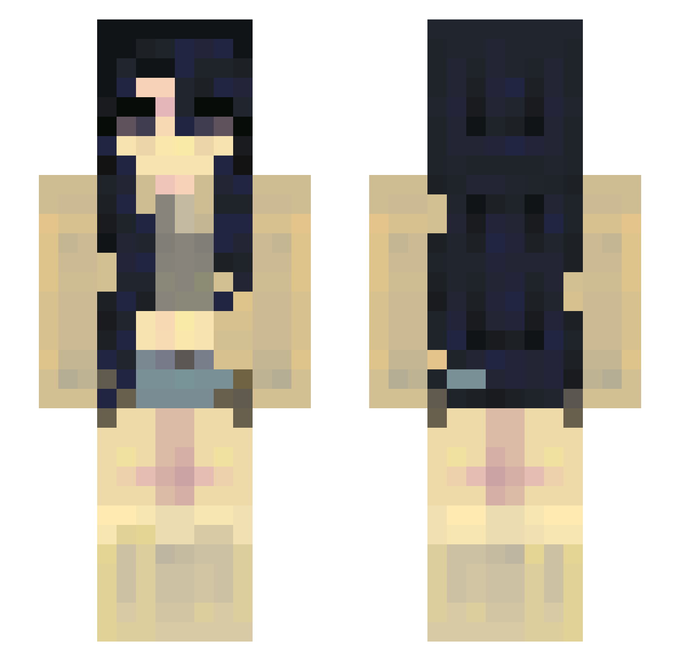 SavaneLB Minecraft skin, front and back view